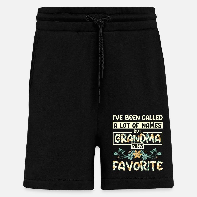 Grand-mère est mon nom préféré - Short bio décontracté fabriqué en UE - SOLID BLACK