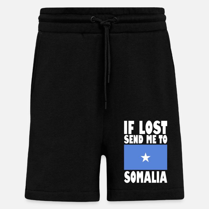 Somalia Flagge Spruch - Shorts - made by SPREAD - SOLID BLACK
