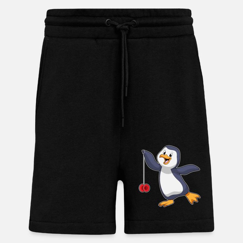 Pinguin mit Jojo - Shorts - made by SPREAD - SOLID BLACK