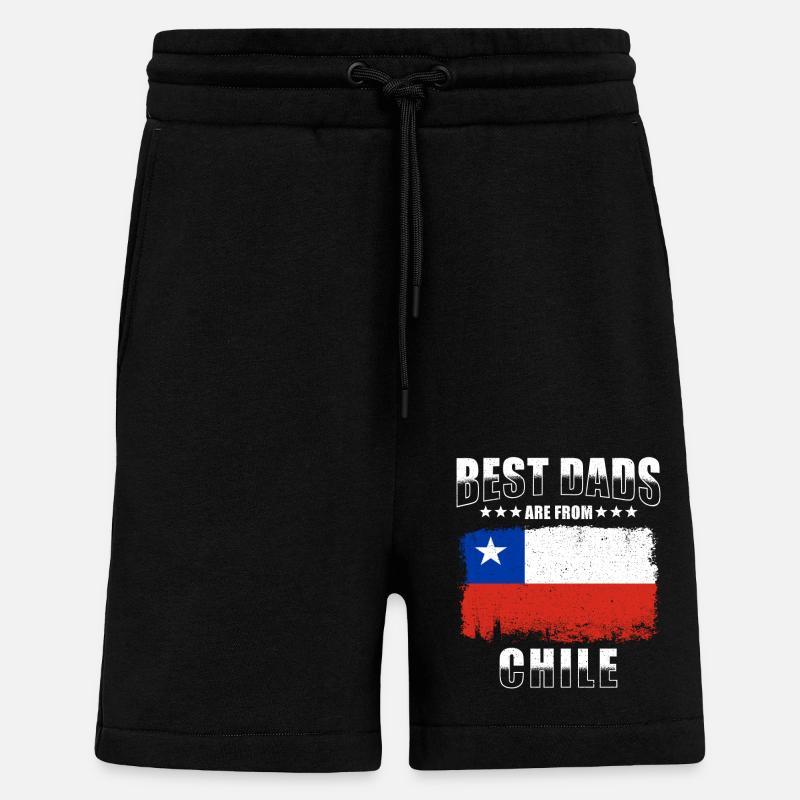 Père chilien - Short bio décontracté fabriqué en UE - SOLID BLACK