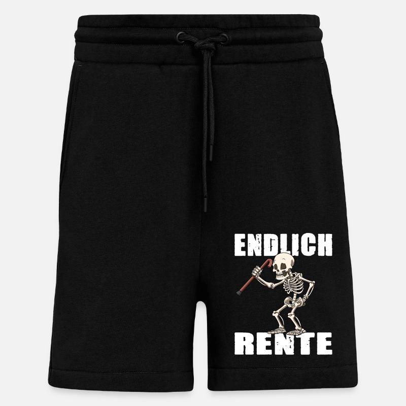 ENDLICH RENTE - Shorts - made by SPREAD - SOLID BLACK
