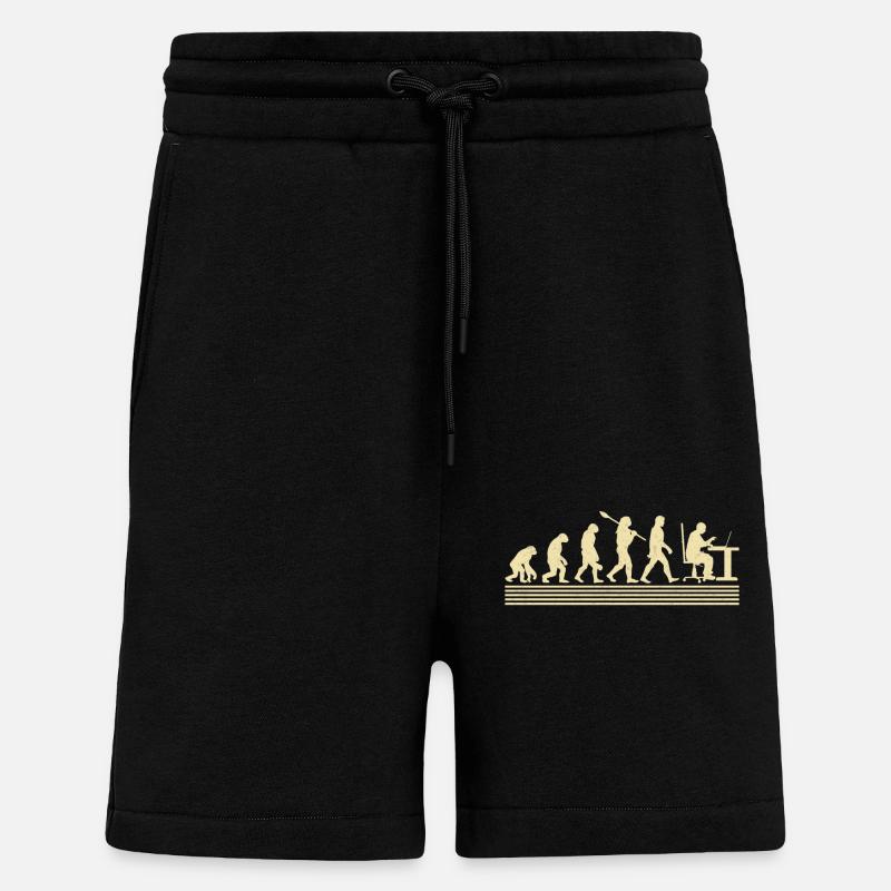 Evolution Des Computerprogrammierers - Shorts - made by SPREAD - SOLID BLACK