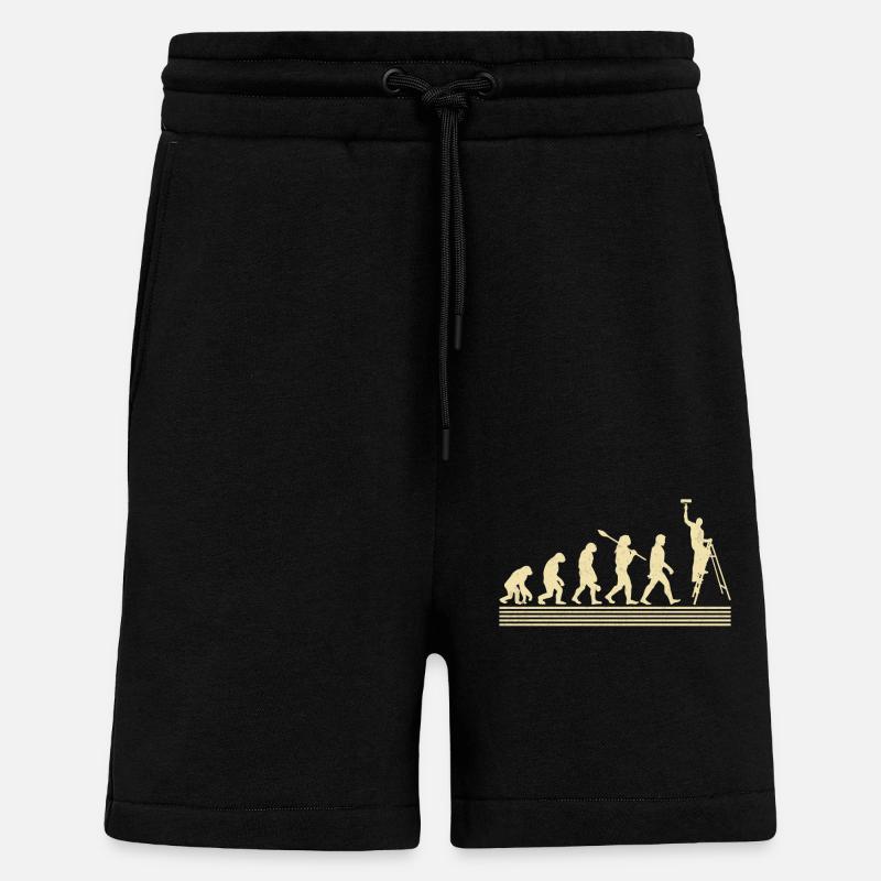 Painter evolution - Shorts - made by SPREAD - SOLID BLACK