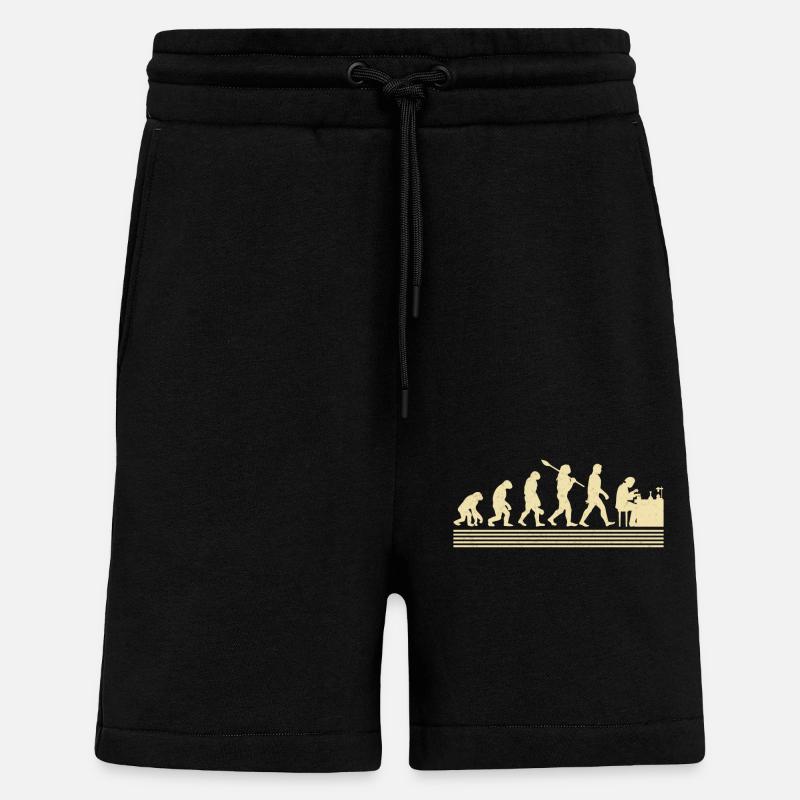 Chemiker-evolution - Shorts - made by SPREAD - SOLID BLACK