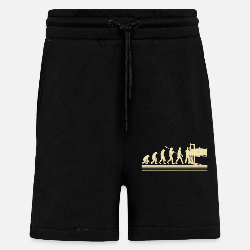 Evolution Der Fabrikarbeiter - Shorts - made by SPREAD - SOLID BLACK