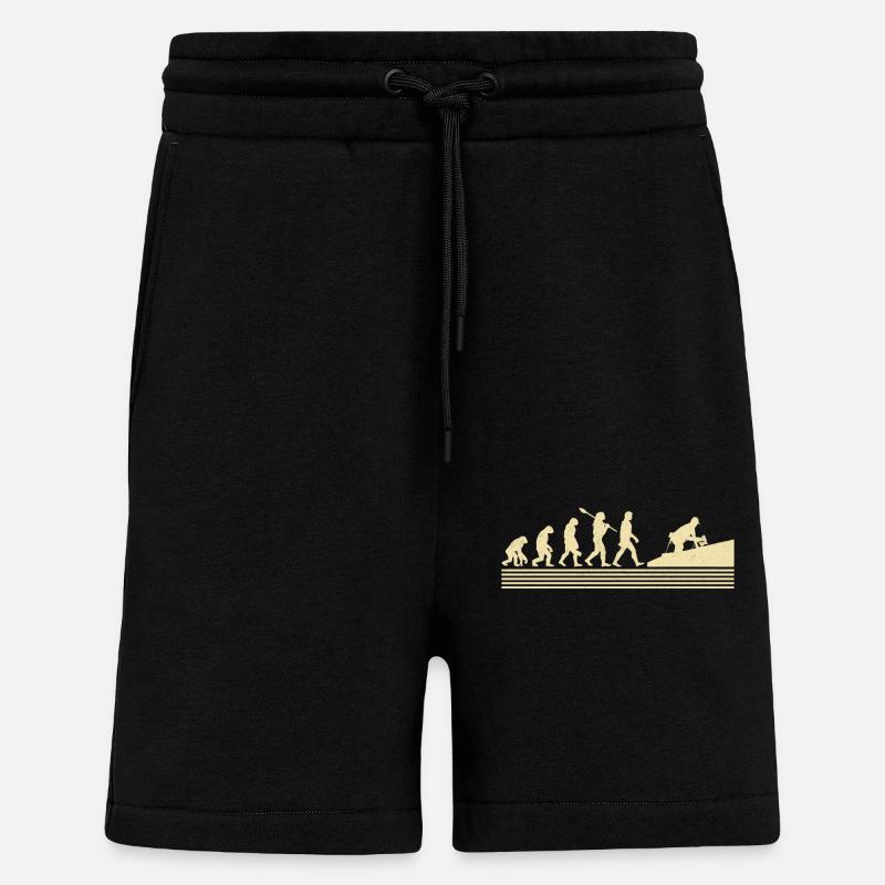 Évolution du couvreur - Short bio décontracté fabriqué en UE - SOLID BLACK