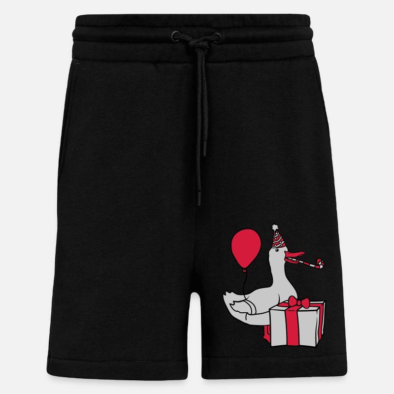 Fête d’anniversaire Célébrer l’oie - Short bio décontracté fabriqué en UE - SOLID BLACK