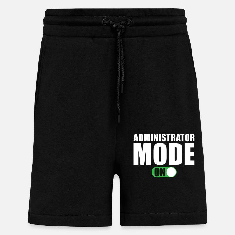 Mode Administrateur activé - Short bio décontracté fabriqué en UE - SOLID BLACK
