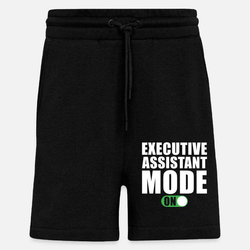 Assistant au mode de gestion - Short bio décontracté fabriqué en UE - SOLID BLACK