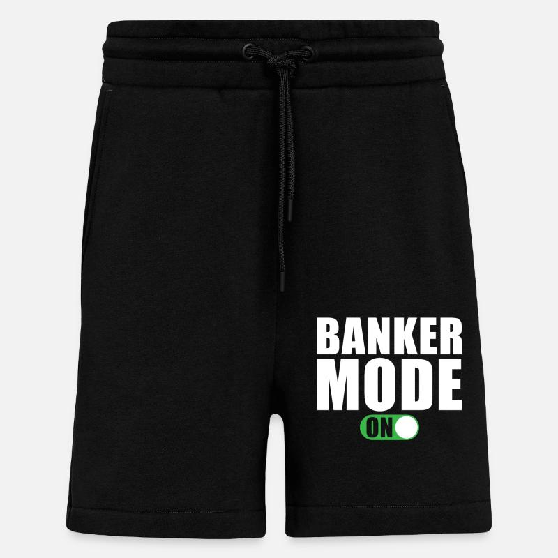 Mode Banquier activé - Short bio décontracté fabriqué en UE - SOLID BLACK