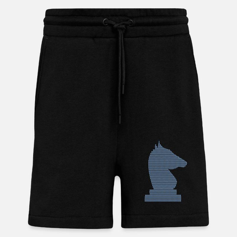 Chess Player Chess Horse - Shorts - made by SPREAD - SOLID BLACK