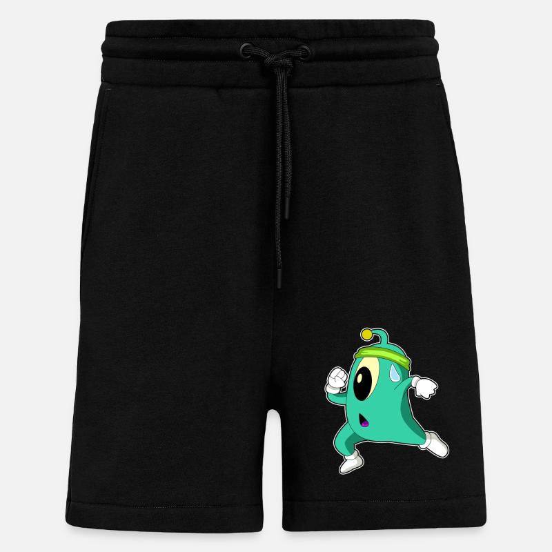 Alien as a jogger - Shorts - made by SPREAD - SOLID BLACK