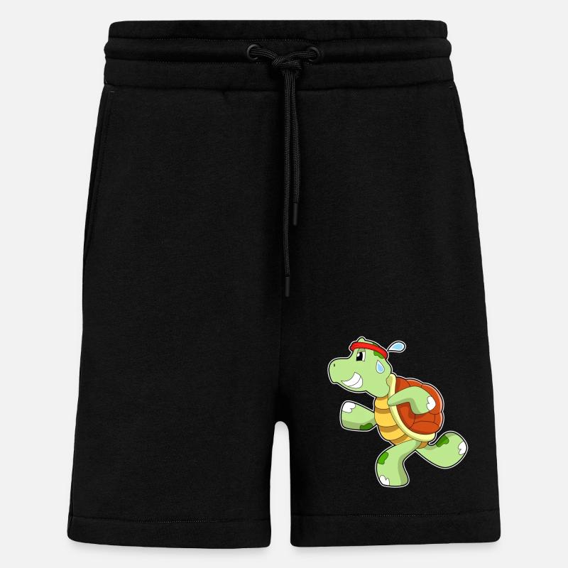 Tortue comme joggeur - Short bio décontracté fabriqué en UE - SOLID BLACK