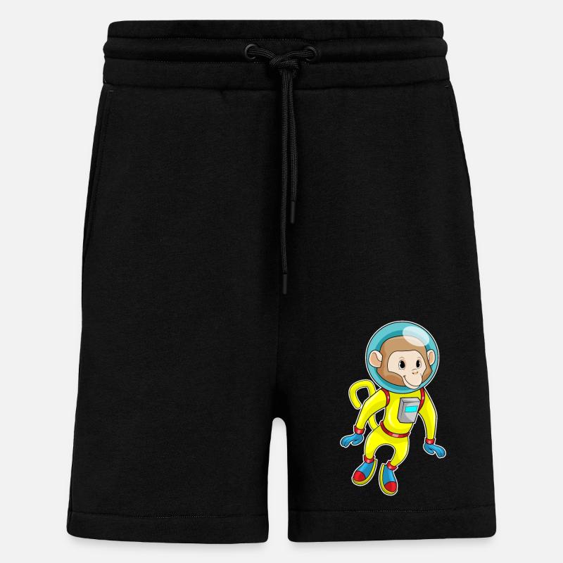Affe als Astronaut - Shorts - made by SPREAD - SOLID BLACK