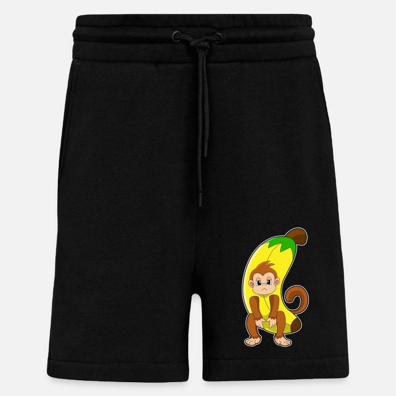 Affe mit Banane - Shorts - made by SPREAD - SOLID BLACK