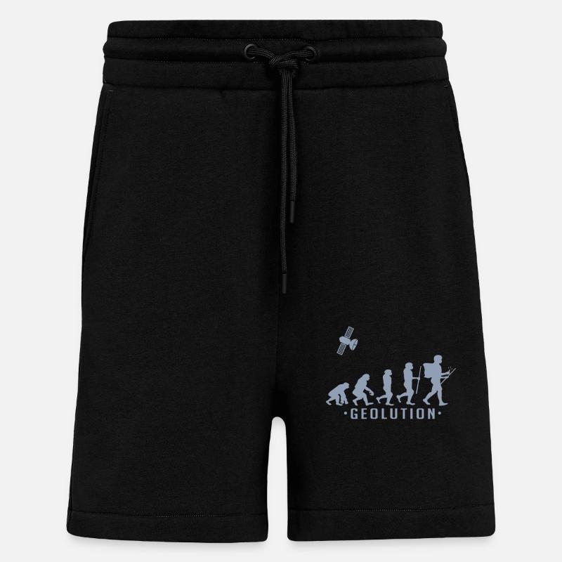 Geocaching evolution Chemise Geolution - Short bio décontracté fabriqué en UE - SOLID BLACK