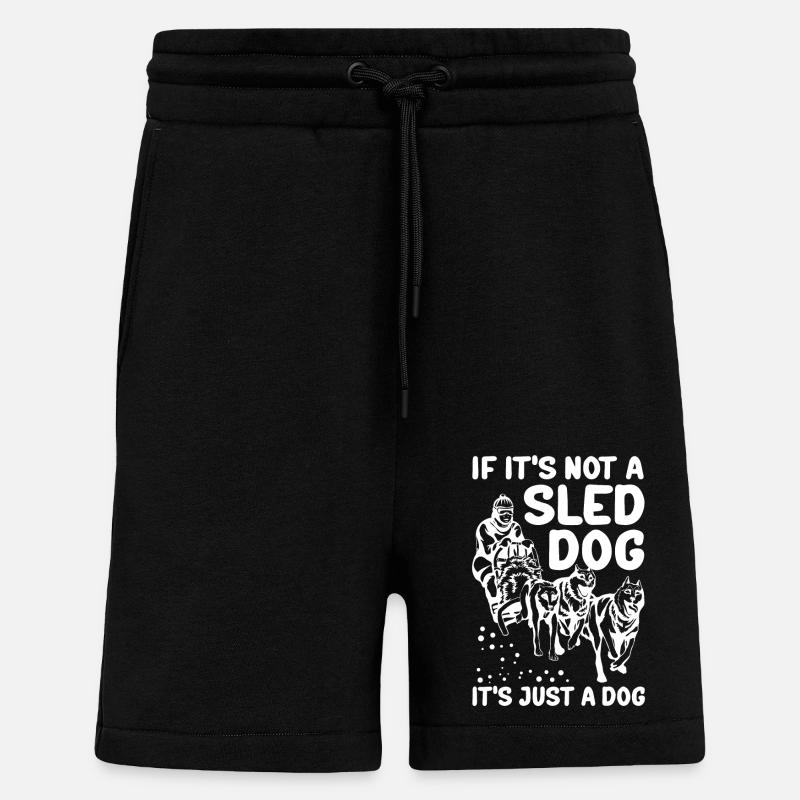 Mushing Schlittenhunde Hundeschlitten Geschenk - Shorts - made by SPREAD - SOLID BLACK