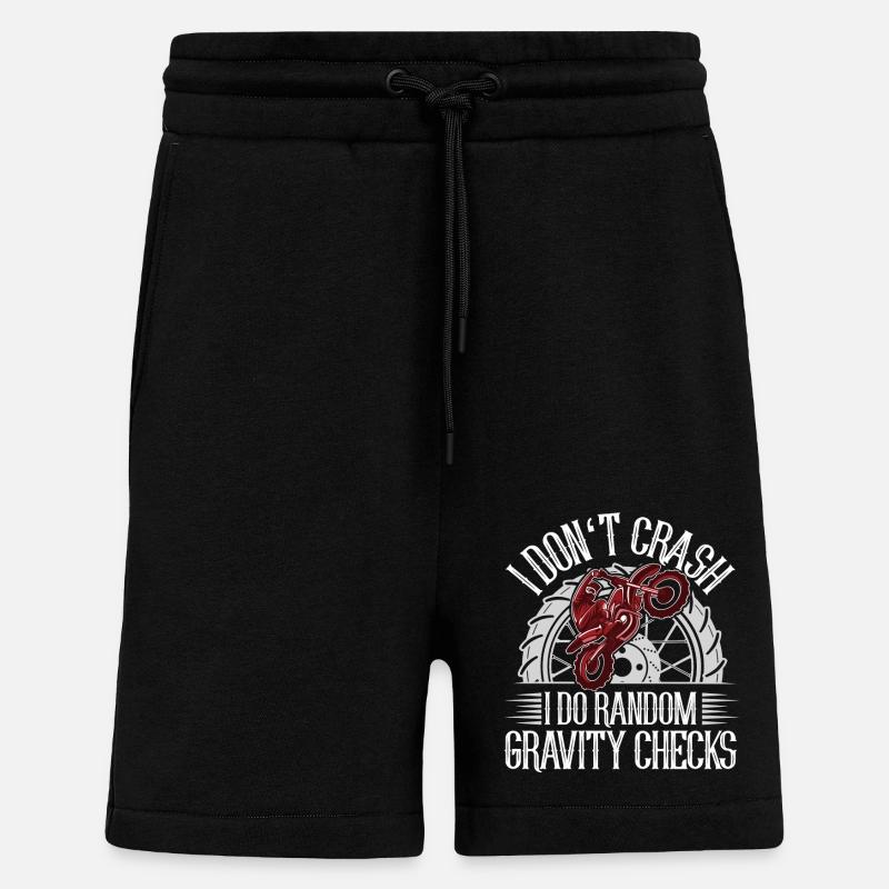Motocross - Short bio décontracté fabriqué en UE - SOLID BLACK