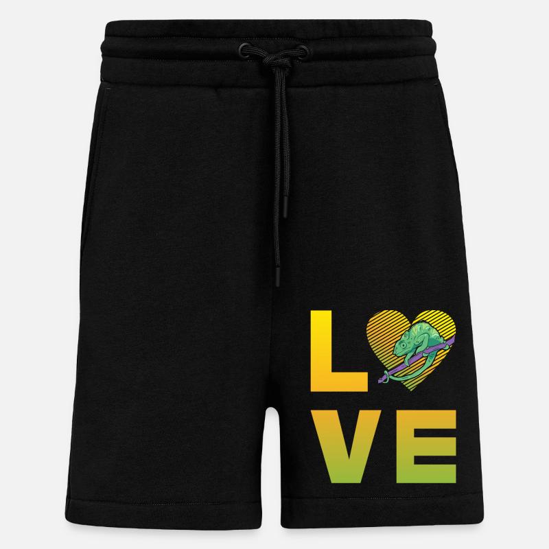 Amour caméléon - Short bio décontracté fabriqué en UE - SOLID BLACK