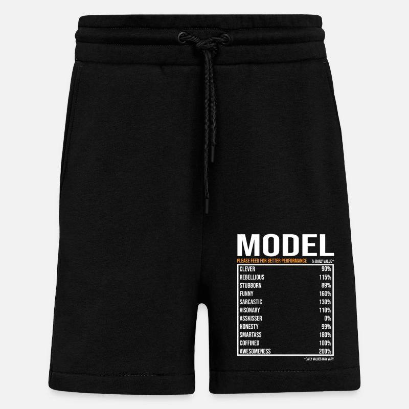 Model Job Spruch - Shorts - made by SPREAD - SOLID BLACK