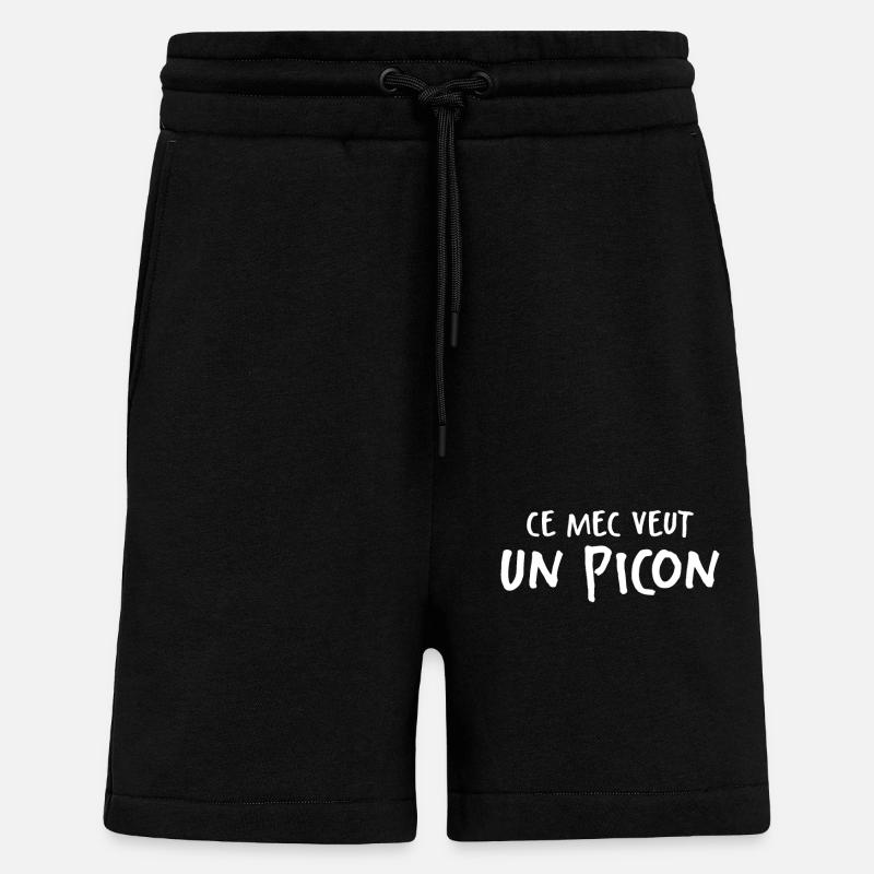 Ce Mec Veut Un Picon - Short bio décontracté fabriqué en UE - SOLID BLACK