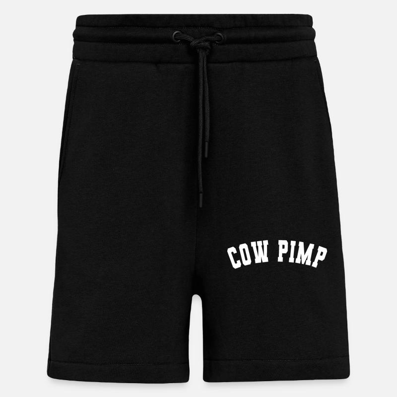 Éleveur de vaches proxénètes - Short bio décontracté fabriqué en UE - SOLID BLACK