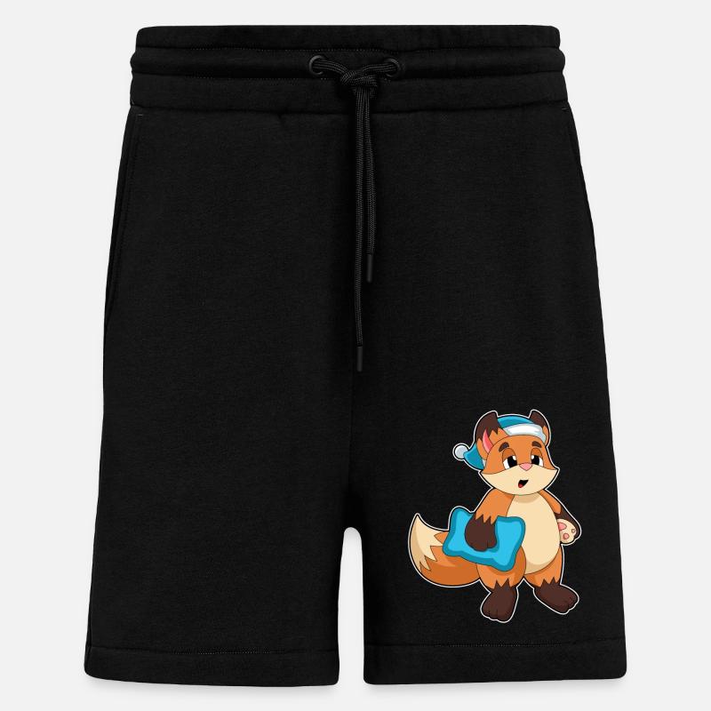Fuchs mit Schlafmütze - Shorts - made by SPREAD - SOLID BLACK
