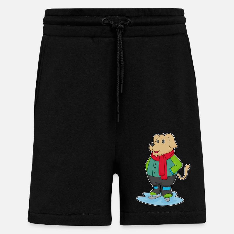 Patinage pour chiens avec patins - Short bio décontracté fabriqué en UE - SOLID BLACK