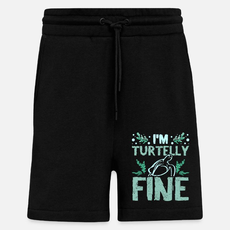 Je suis turtelly fin - Short bio décontracté fabriqué en UE - SOLID BLACK