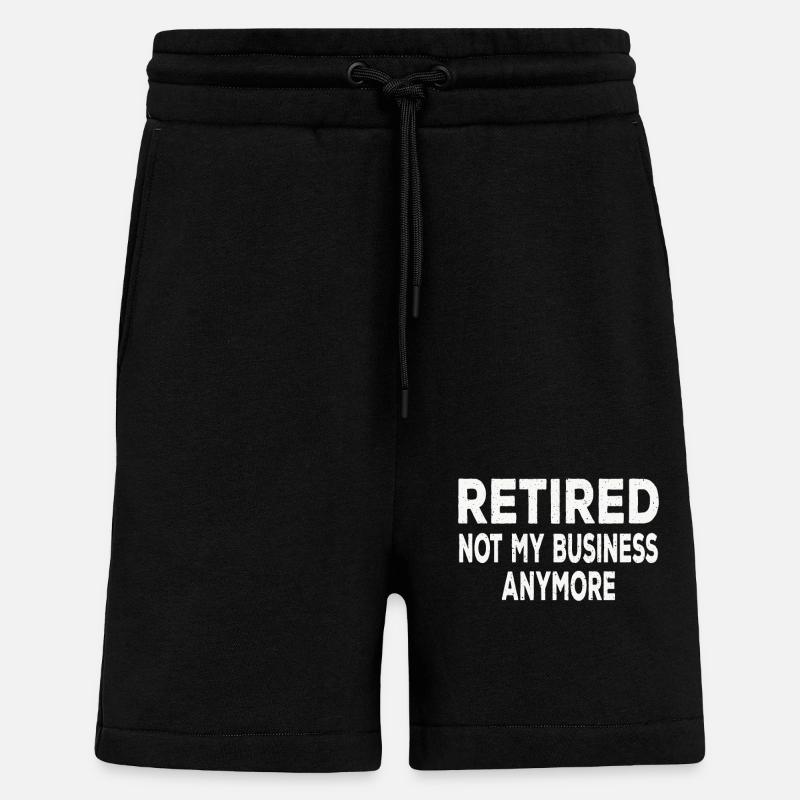 Retraité plus mes bussines - Short bio décontracté fabriqué en UE - SOLID BLACK