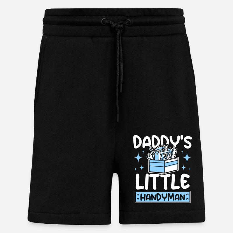 Le petit bricoleur de papa - Short bio décontracté fabriqué en UE - SOLID BLACK