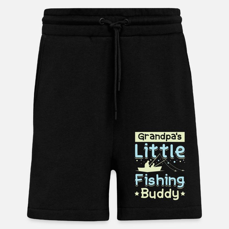 Grand-père petit copain de pêche - Short bio décontracté fabriqué en UE - SOLID BLACK