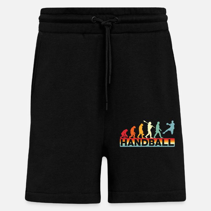Handball Evolution Handball - Short bio décontracté fabriqué en UE - SOLID BLACK