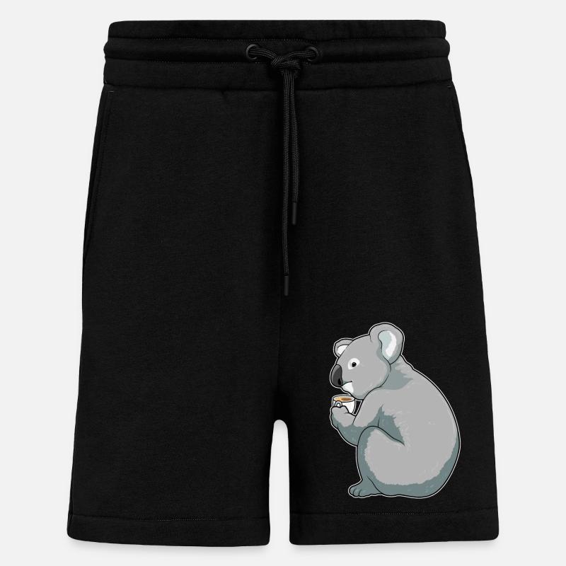 Tasse à café Koala - Short bio décontracté fabriqué en UE - SOLID BLACK