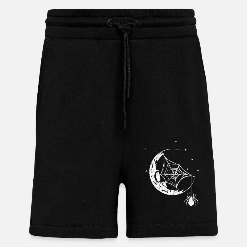 Spider Spider Web - Shorts - made by SPREAD - SOLID BLACK