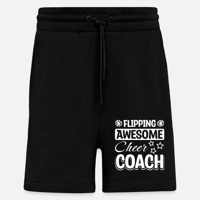 Flipping awesome cheer coach - Shorts - made by SPREAD - SOLID BLACK