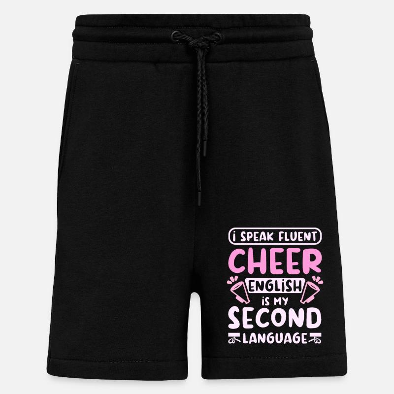 I speak fluent cheer - Shorts - made by SPREAD - SOLID BLACK