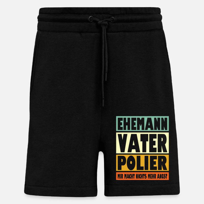 Polier Vater Ehemann Held - Shorts - made by SPREAD - SOLID BLACK