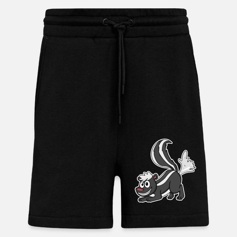 Mouffette de Skunk - Short bio décontracté fabriqué en UE - SOLID BLACK