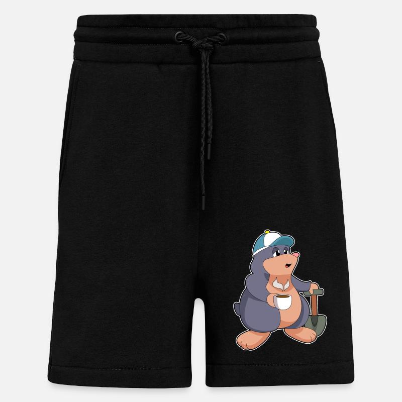 Mole Shovel Coffee - Shorts - made by SPREAD - SOLID BLACK