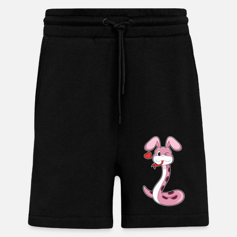 Snake Rabbit Heart - Shorts - made by SPREAD - SOLID BLACK