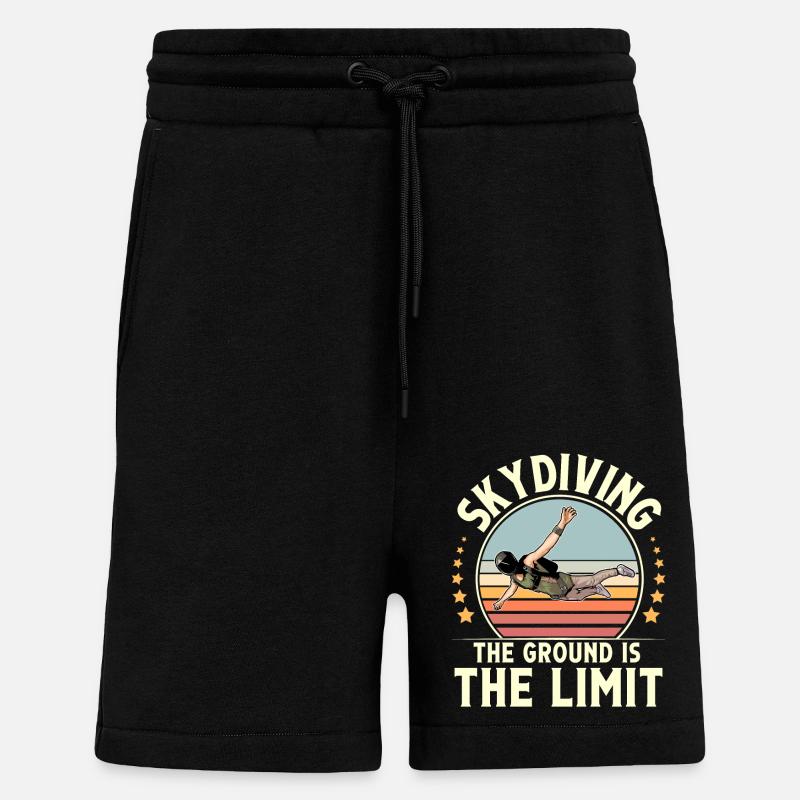 Skydiving Parachuting Parachute - Shorts - made by SPREAD - SOLID BLACK