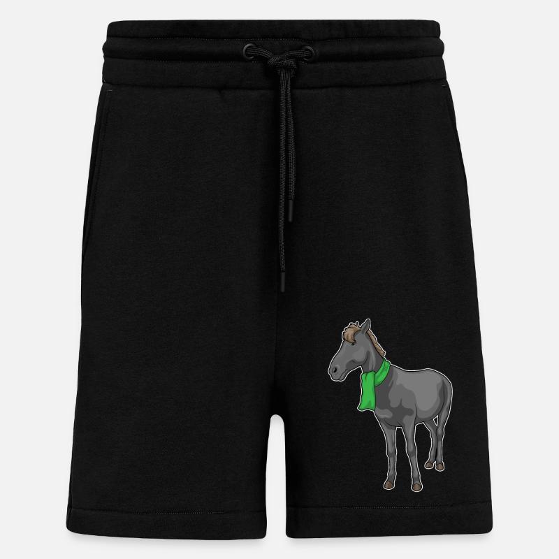 Pferd Schal - Shorts - made by SPREAD - SOLID BLACK