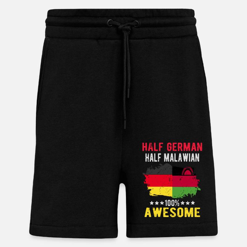 Halb Deutsch Halb Malawi - Shorts - made by SPREAD - SOLID BLACK