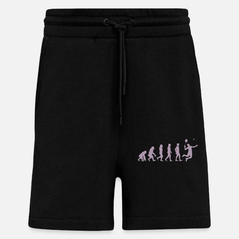 Badminton Evolution Geschenk - Shorts - made by SPREAD - SOLID BLACK