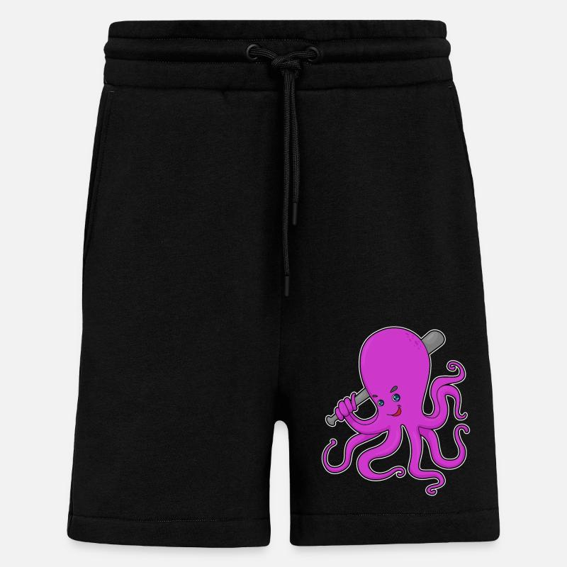 Krake Baseball Baseballschläger - Shorts - made by SPREAD - SOLID BLACK