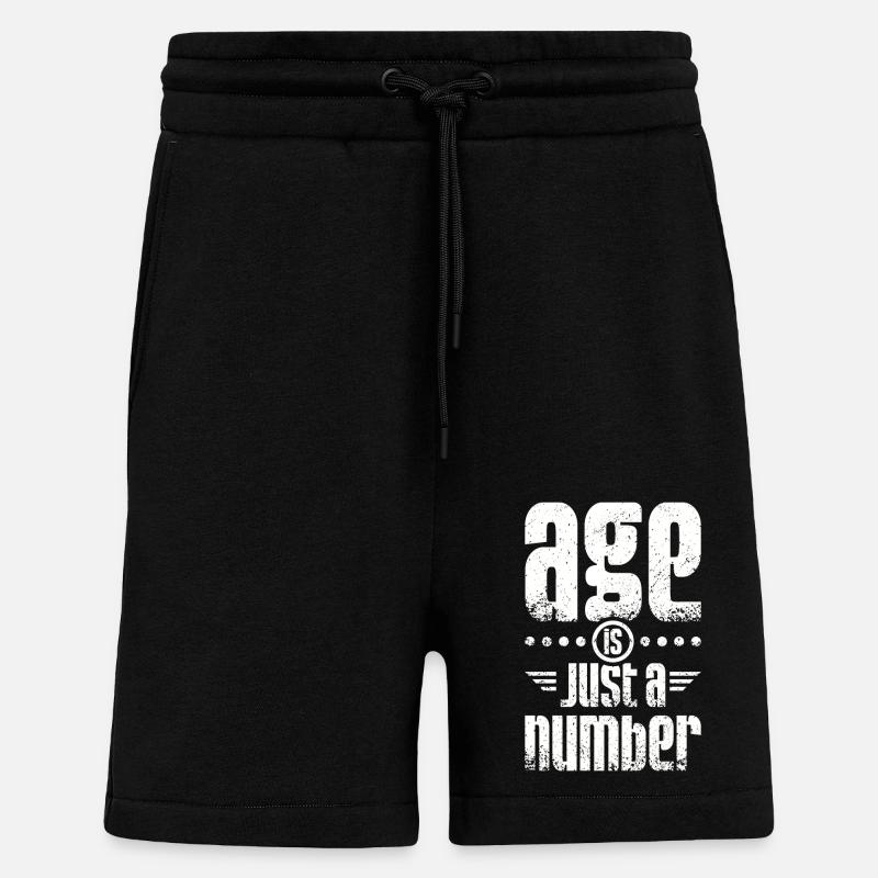 Age is just a number - Shorts - made by SPREAD - SOLID BLACK