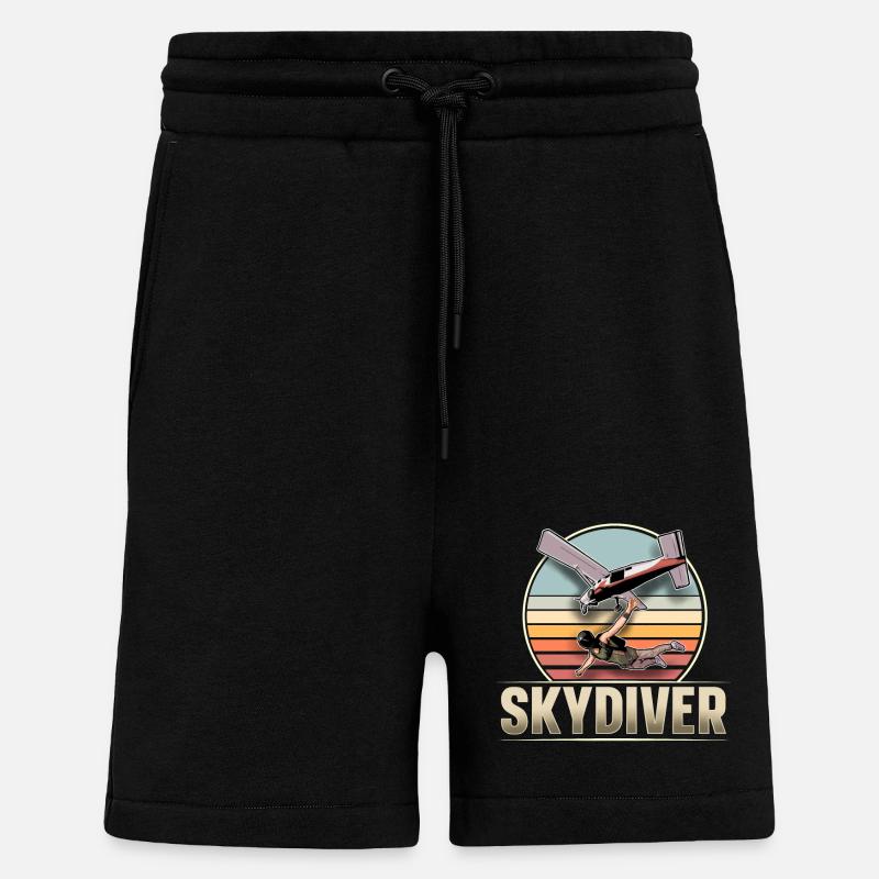 Skydiving Parachuting Parachute - Shorts - made by SPREAD - SOLID BLACK