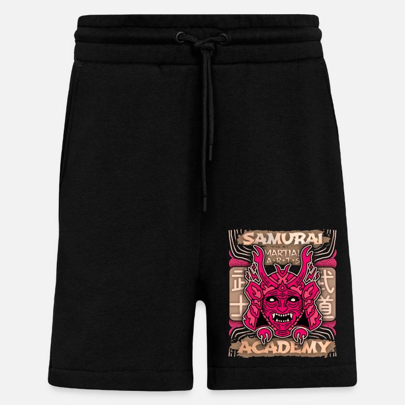 Japan Samurai-Krieger, Samurai-Academy Japan-Comic - Shorts - made by SPREAD - SOLID BLACK