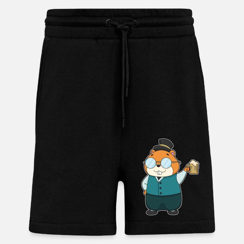 Hamster Bier - Shorts - made by SPREAD - SOLID BLACK